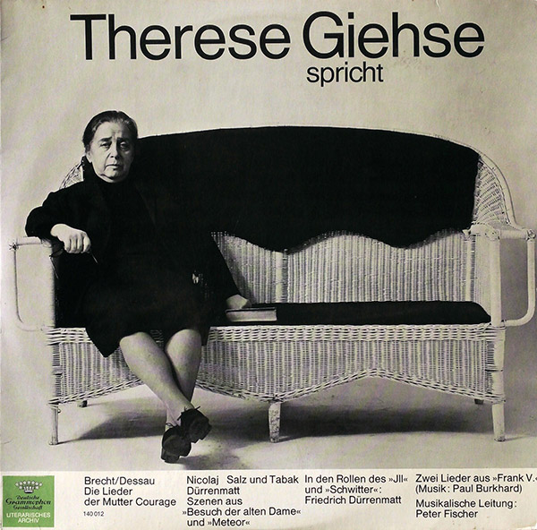 THERESE GIEHSE – Therese Giehse Singt Und Spricht(1967, Deutsche Grammophon)