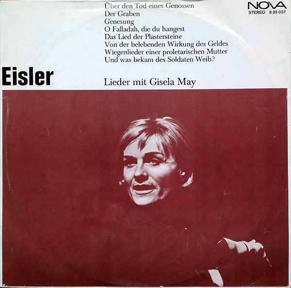 HANNS EISLER – Lieder mit Gisela May(1975, Nova)