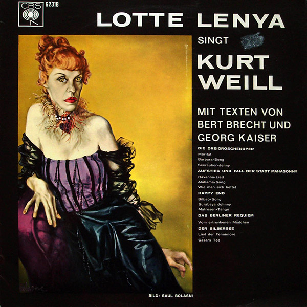 LOTTE LENYA – Lotte Lenya Singt Kurt Weill(1970s, CBS)