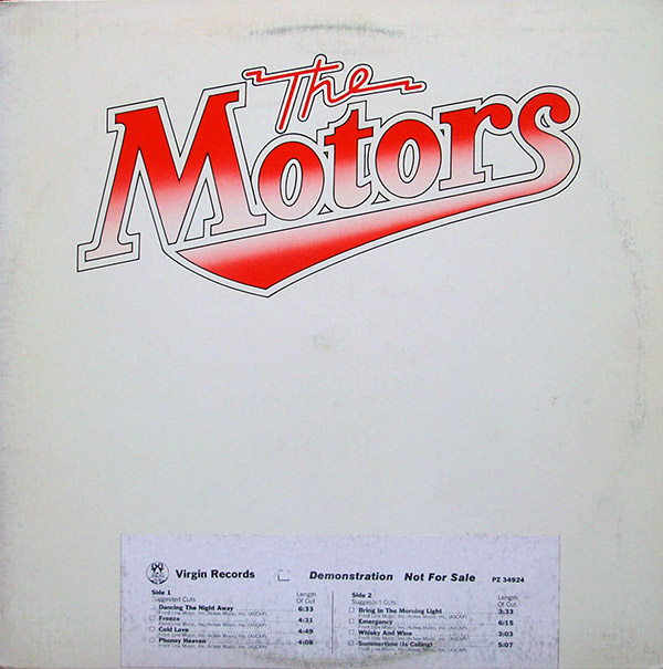 THE MOTORS – S/T(1977, Virgin)